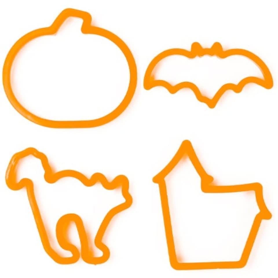 image 1 of Assorted Halloween Plastic Cookie Cutters - Pack of 4