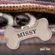 image 2 of History & Heraldry Pre-Personalised Squeaky Bone Dog Toy - Missy