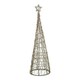 image 1 of Large Led Christmas Tree with Star - Wicker - L40 x W40 x H130 cm - Brown