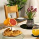 image 4 of Harbour Housewares Round Glass Placemats - 30cm - Black - 6pk - Elegant Table Set Black