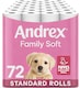 image 1 of Andrex Family Soft Toilet Tissue 72 Rolls (Previously Andrex Gentle Clean) Gentle on your FamilyÕs skinÐ Bulk Pack of 72 Toilet Rolls, FSC Certified