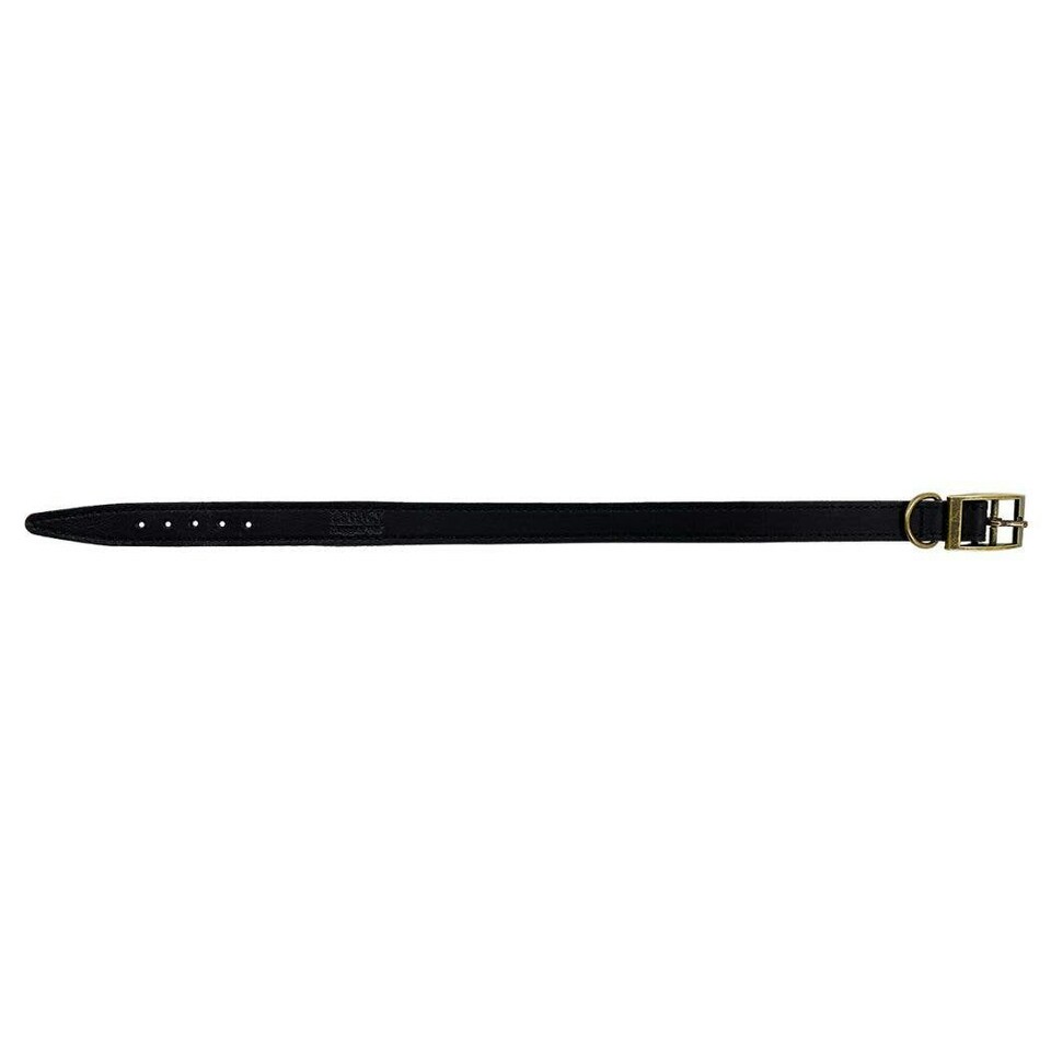 image 1 of HugglePets Legacy Leather Dog Collar - Black Black | XS