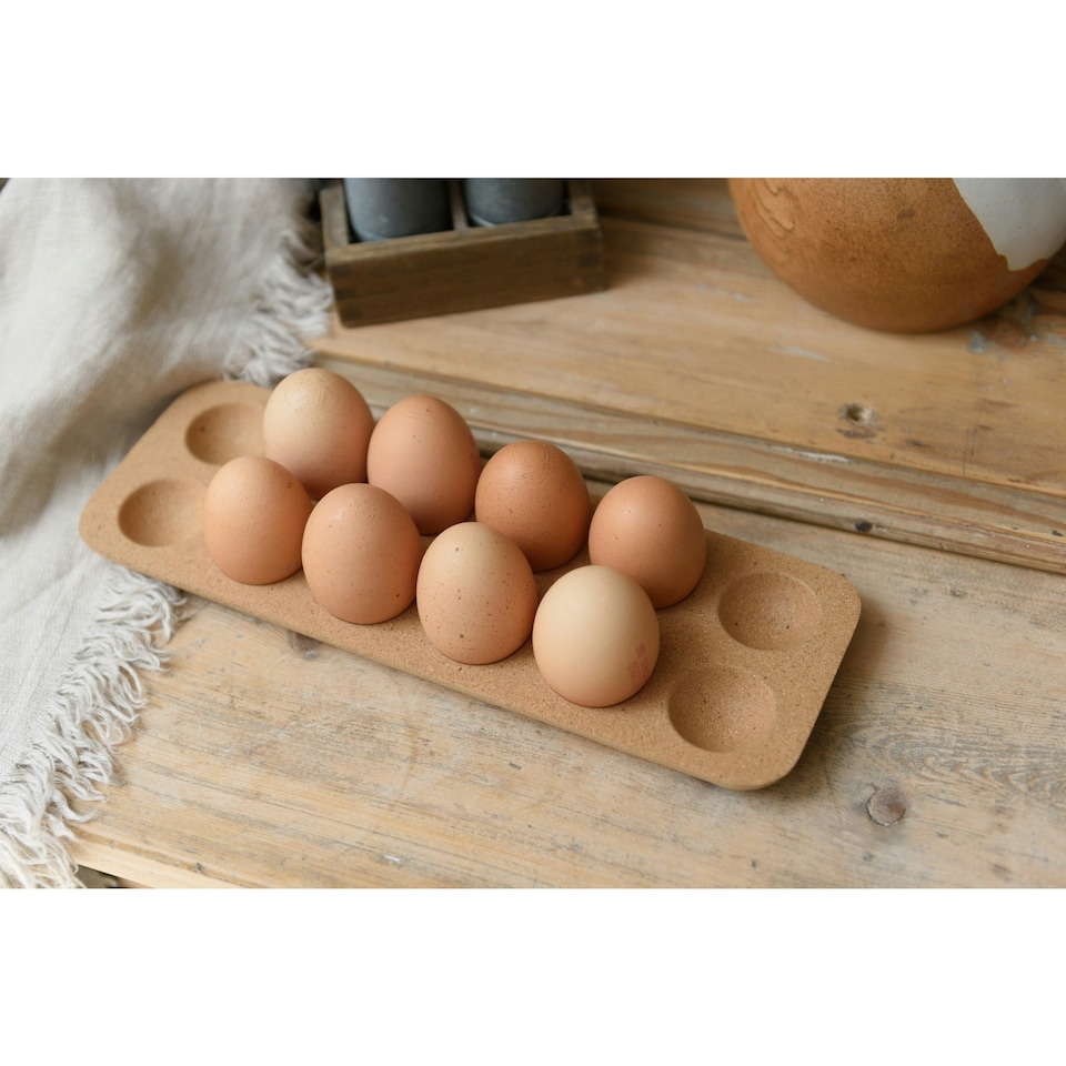 image 1 of KitchenCraft Egg Holder Wood Cork 12 Hole