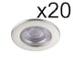 image 8 of Set of 20 Satin Nickel Fire Rated 6W LED 3000K Recessed Downlights