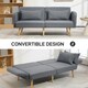 image 4 of HOMCOM Convertible Sofa Bed Settee with Cushions, Adjustable, Grey
