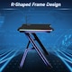 image 6 of HOMCOM Ergonomic Gaming Desk with Hook Cup Holder LED & Cable Management, Black