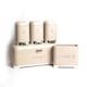 image 1 of 5pc Gift-Boxed Iced Latte Storage Set with Tea, Coffee & Sugar Canisters, Utensil Store and Bread Bin - Lovello