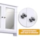 image 4 of kleankin Wall-mounted Bathroom Cabinet Mirror Door Organiser Storage Shelves Living Room White
