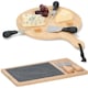 image 2 of Bamboo Wooden Cheese Board Set Fork Knives Kitchen Slate Christmas Present Gift N/A