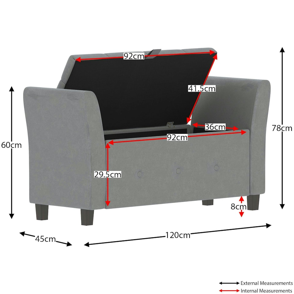 image 1 of Vida Designs Seville Storage Ottoman Bedroom Hallway Chest Bench, Light Grey Velvet Grey | Light Grey Velvet