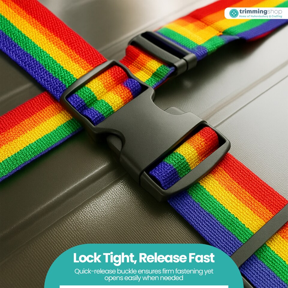 image 1 of Strong Adjustable Luggage Strap with Buckle - Pack of 4