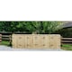 image 2 of Chatburn Sextet Wheelie Bin Store - Timber - L80.4 x W423.2 x H120 cm - Fits 6 x 180L or 6 x 240L Wheelie Bins Brown
