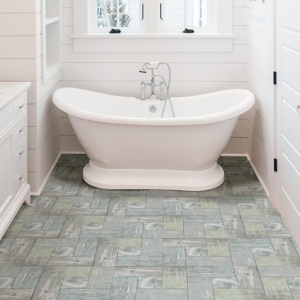 image 1 of Floorpops Boardwalk Grey Peel And Stick Floor Tiles FP3290