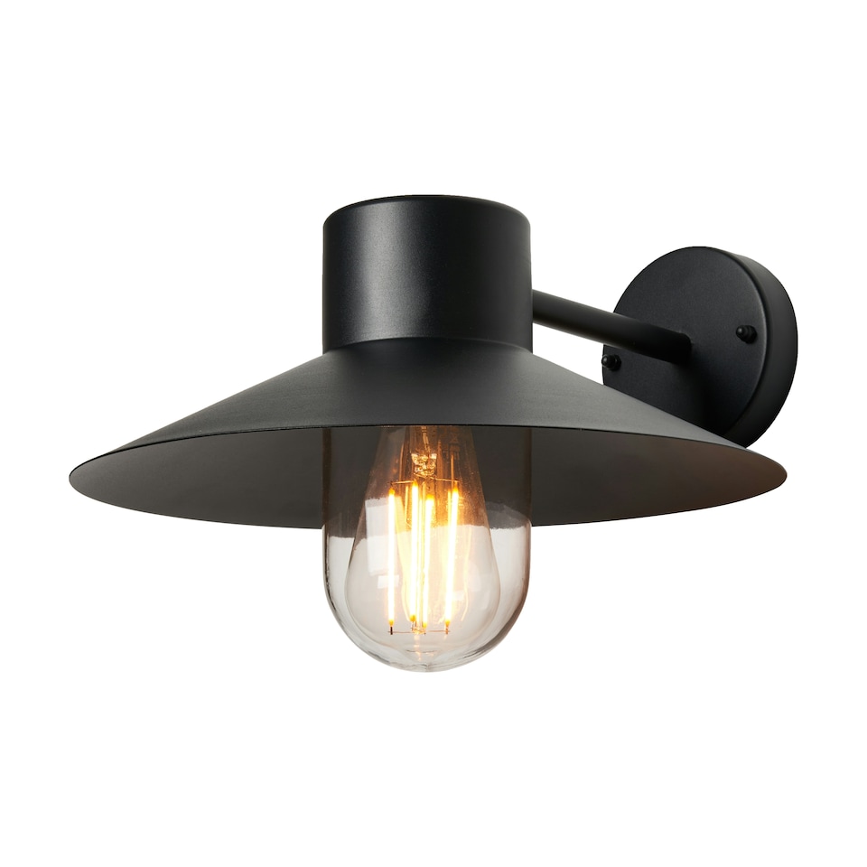 image 1 of Heston Outdoor Wall Light, Black