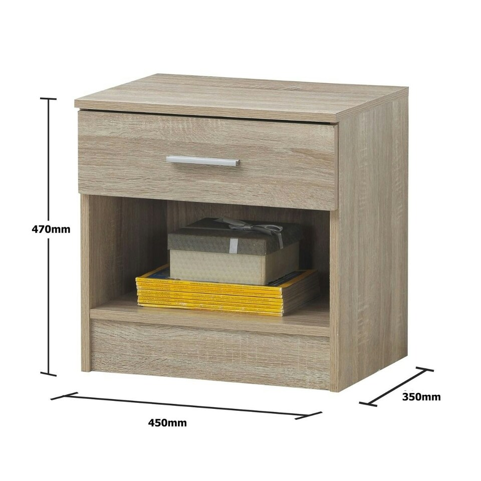 image 1 of Nightstand with 1 Drawer