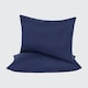 image 1 of OHS 2 x Hotel Luxury Quality Bedroom Housewife Pillowcases, 50x75cm - Navy Blue