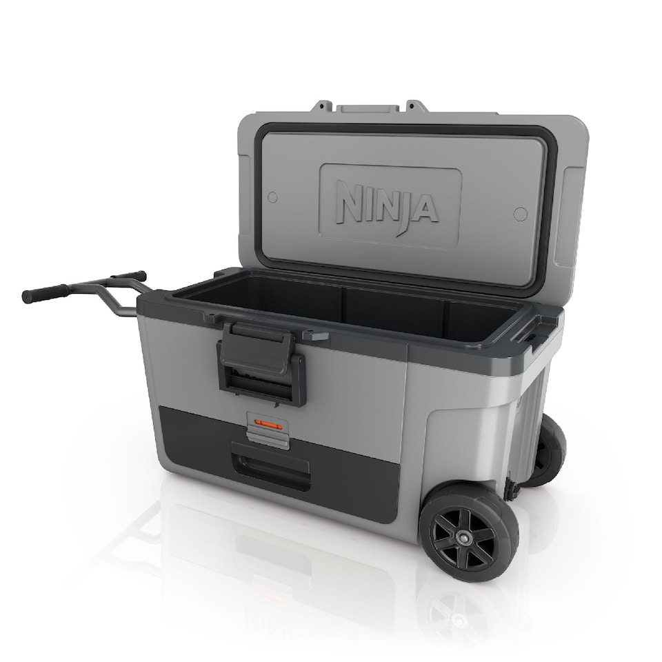 image 1 of Ninja FrostVault 65QT/61L Wheeled Cooler with Dry Zone, Slate Grey FB265EUUKGY
