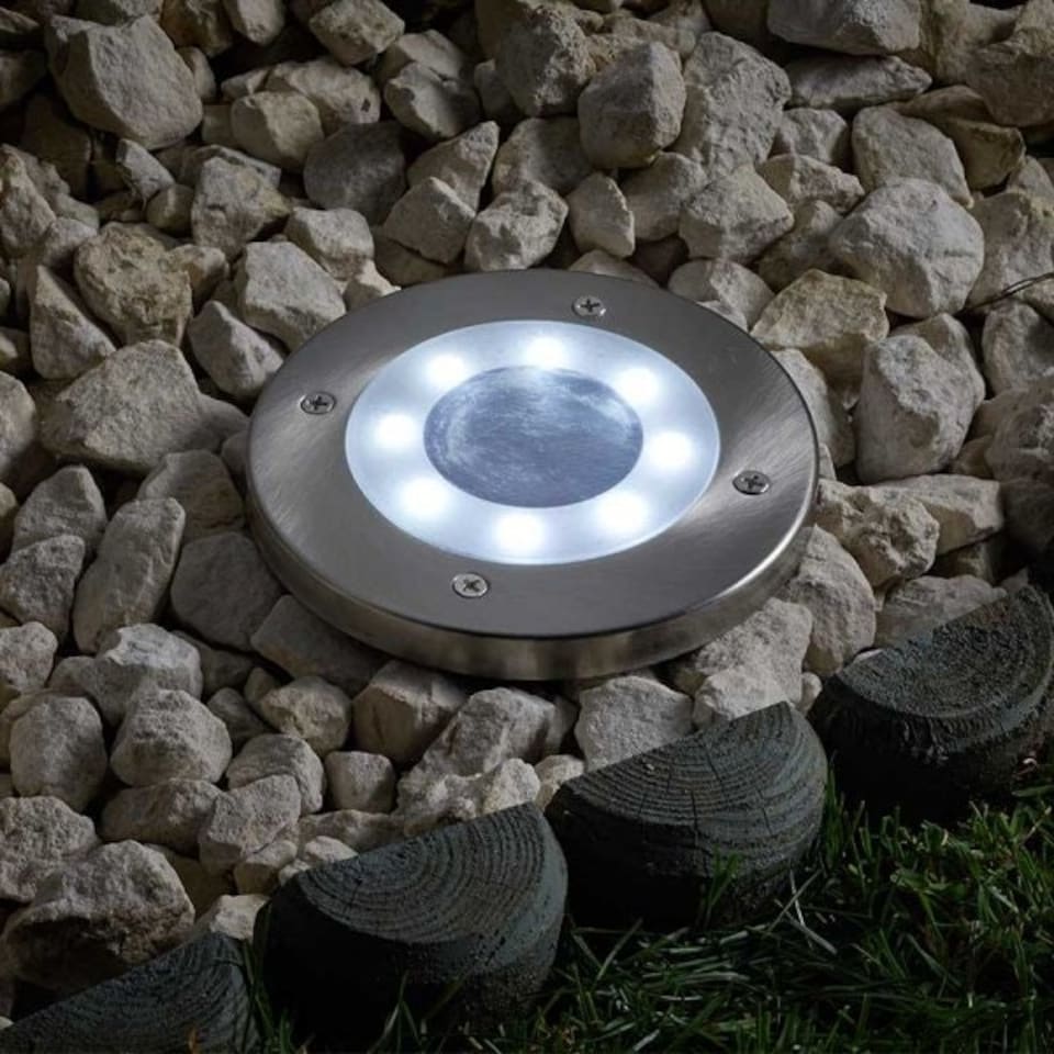 image 1 of Solar Powered Up Pathway Single Light | Silver | 1