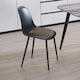 image 1 of Core Products Pair of Aspen Black Curve Chairs - Black Metal Legs Black