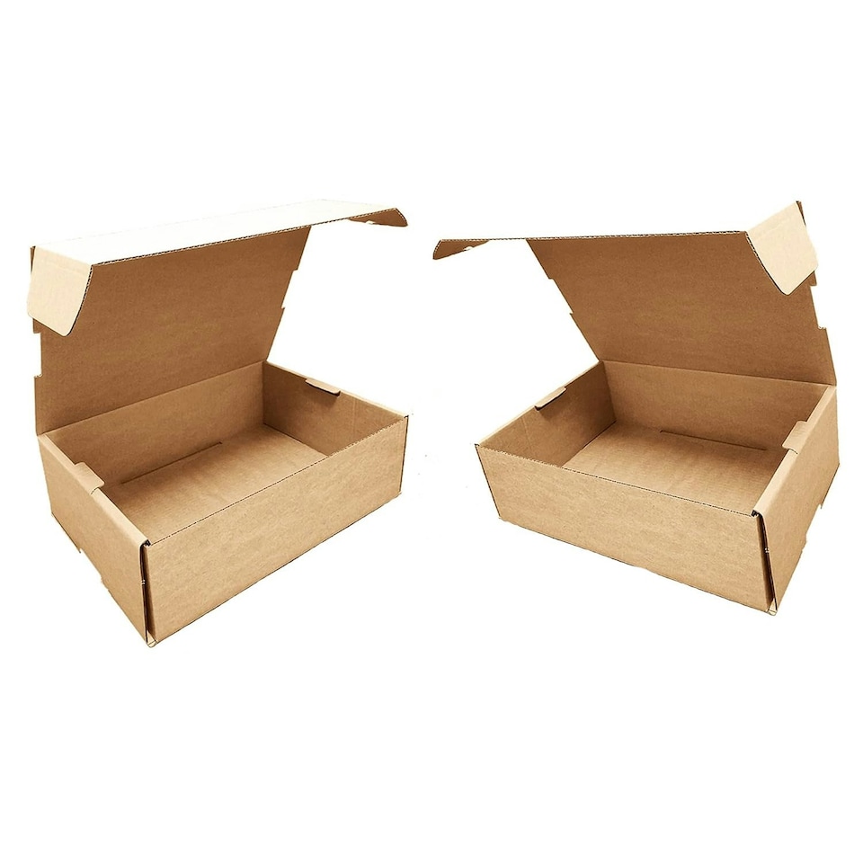 image 1 of 10 x Brown Die Cut Boxes 5 x 4 x 3" (120x100x80mm) Folding Postal Shipping Cartons | Brown