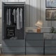 image 8 of FWStyle Stora 2 Door 2 Drawer Combination Wardrobe - Grey Gloss Front Grey