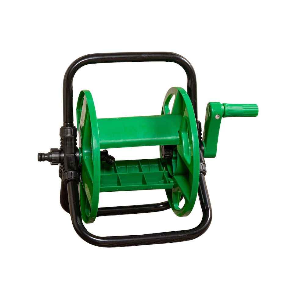 image 1 of Portable Garden Hose Pipe Holder / Reel - Holds up to 30m Hose | Green | Green