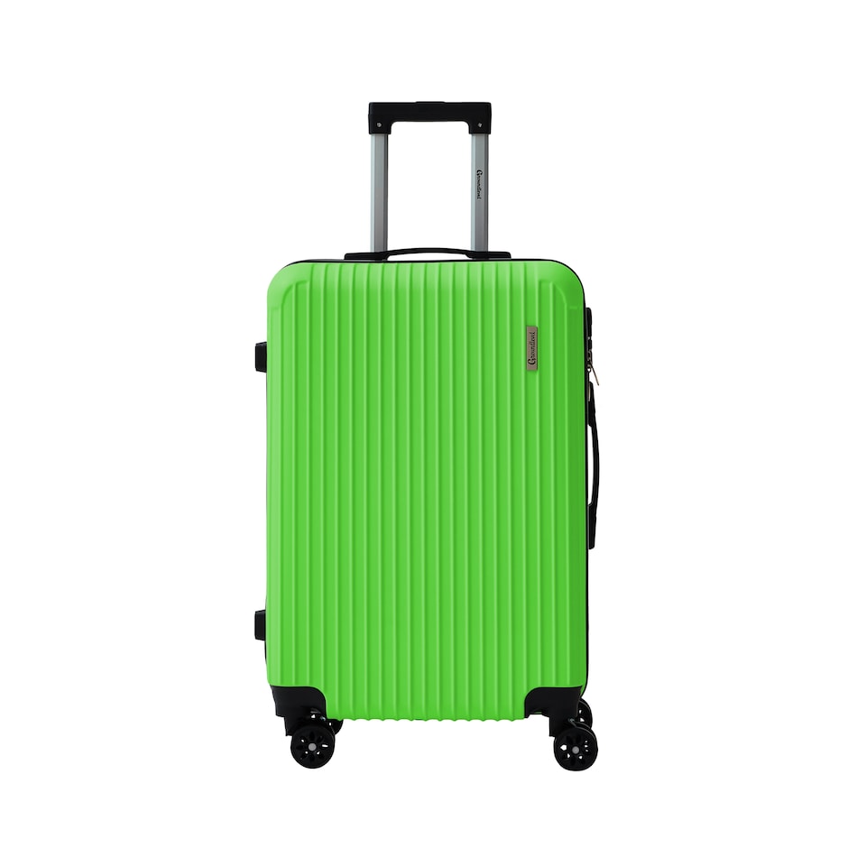 image 1 of Groundlevel Cosmic Hard Sheel 3 Piece Luggage Set 4 Wheel Spinners Travel Suitcases | Green | Green