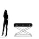 image 3 of Kensington Townhouse Hair On Hide 3 Drawer Console Table Black