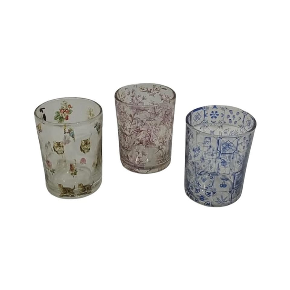 image 1 of Votive Holder - Glass - L8 x W8 x H10 cm
