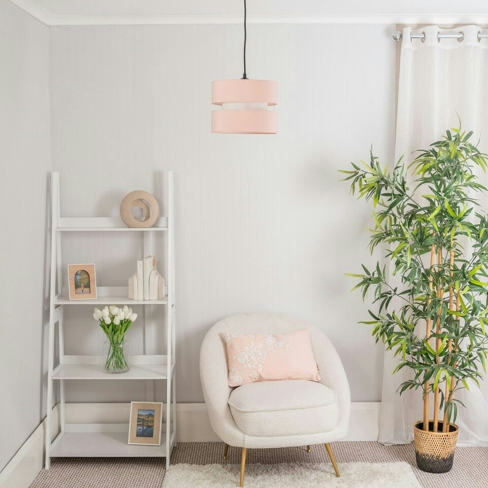 image 1 of ValueLights Sophia Small Blush 2 Tier Ceiling Light Shade