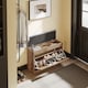 image 3 of SoBuy Brown Shoe Bench with Flip-Top Storage & Two Pull-Out Shelves, 29.5x9.4x20.8 in, 11.9 kg - FSR218-F