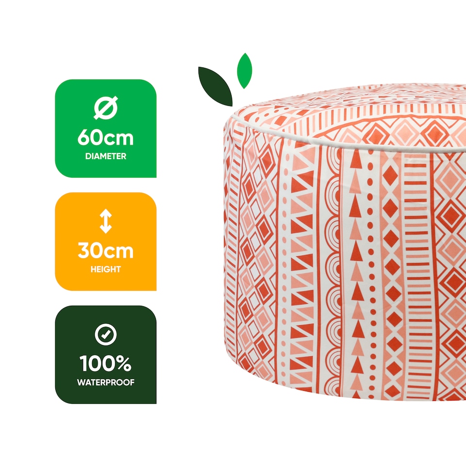 image 1 of Gardenwize Outdoor Morocco Pouf Ottoman