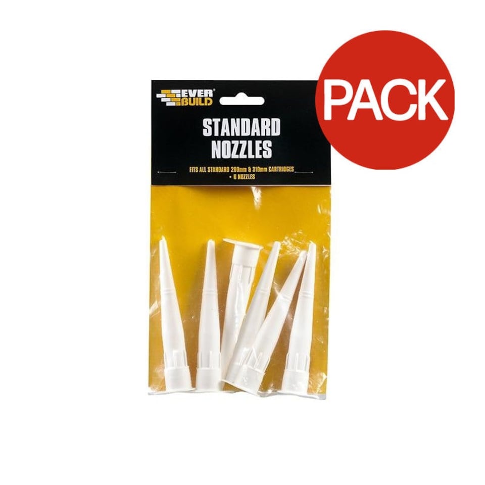 Everbuild Sika Standard Nozzle Pack Of 6 - Multi Colour - One Size