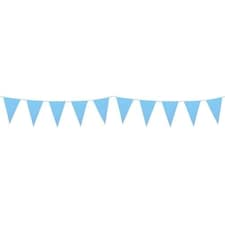 Baby Blue Plastic Pennant Bunting 10m