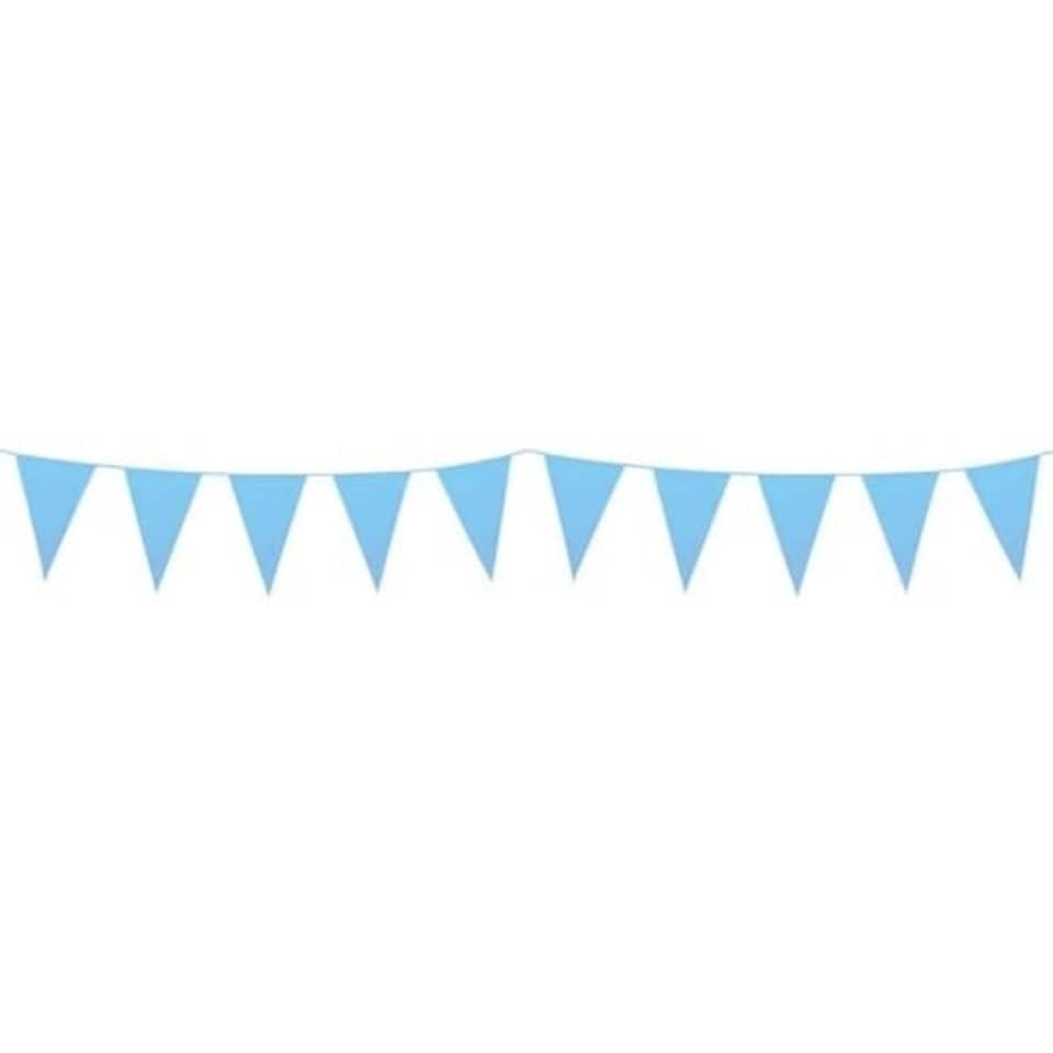 Baby Blue Plastic Pennant Bunting 10m