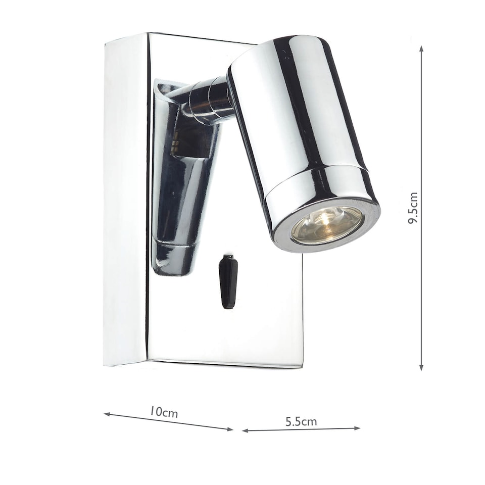 image 1 of Anvil Wall Bracket Polished Chrome LED