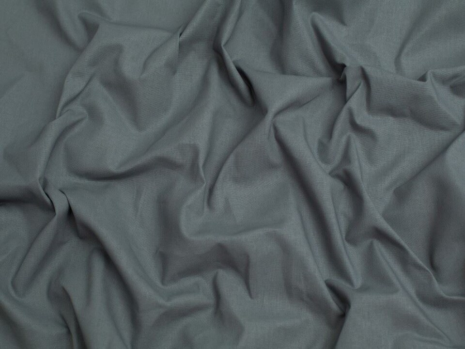 Grey Klona 100% Cotton Fabric for Bag Making, Dressmaking, Quilting, 135cm / 53" Wide - per metre