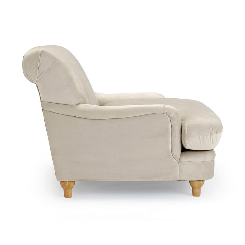 image 1 of Plumpton Chair - Velvet - L109 x W106 x H84 cm - Beige