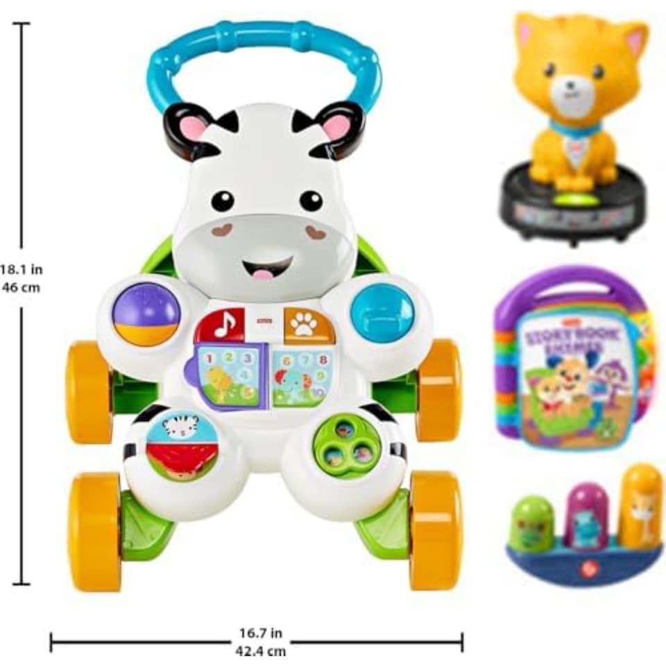 image 1 of Fisher Price Baby And Toddler Play Kit Lets Walk And Talk Set