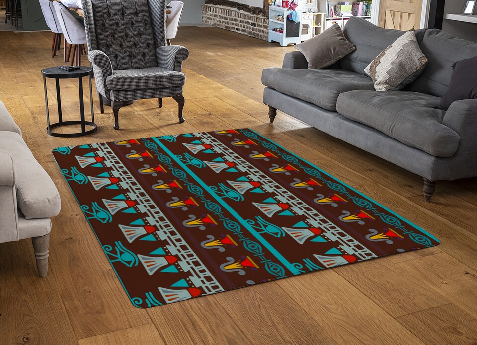 image 1 of Ethnic Silhouettes Designer Rug | Multi