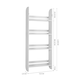 image 5 of Living and Home 4-Tier Modern Wall-Mounted Shelf - 53*12*118cm - White