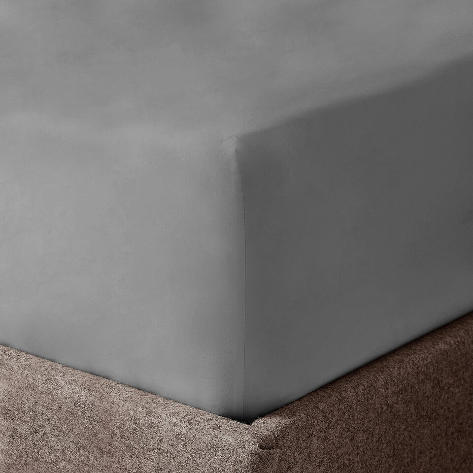 image 1 of Velosso Microfibre Easy Care Fitted Sheet Grey | Grey | King