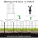 image 5 of Levede 10 Pack Metal Garden Fence Decorative Animal Barrier Outdoor Pet Border | Black