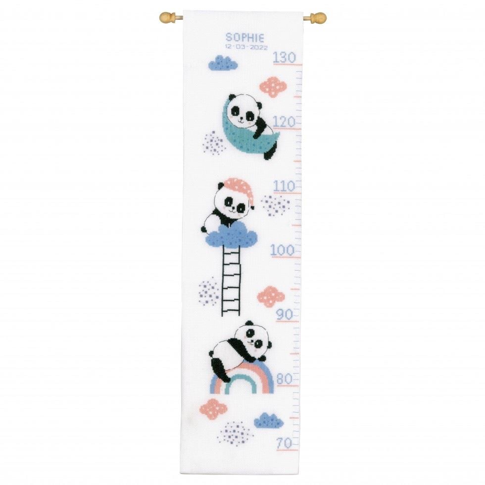 Vervaco H/CHART PANDA BEAR - Counted Cross Stitch Kit: Height Chart: Panda Bears Go to Sleep