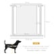 image 7 of PawHut Pressure Fit Safety Gate for Stairs w/ Auto Close 75-82 cm - White