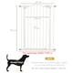 image 7 of PawHut 74-80cm Adjustable Metal Pet Gate Safety Barrier w/ Auto-Close Door White