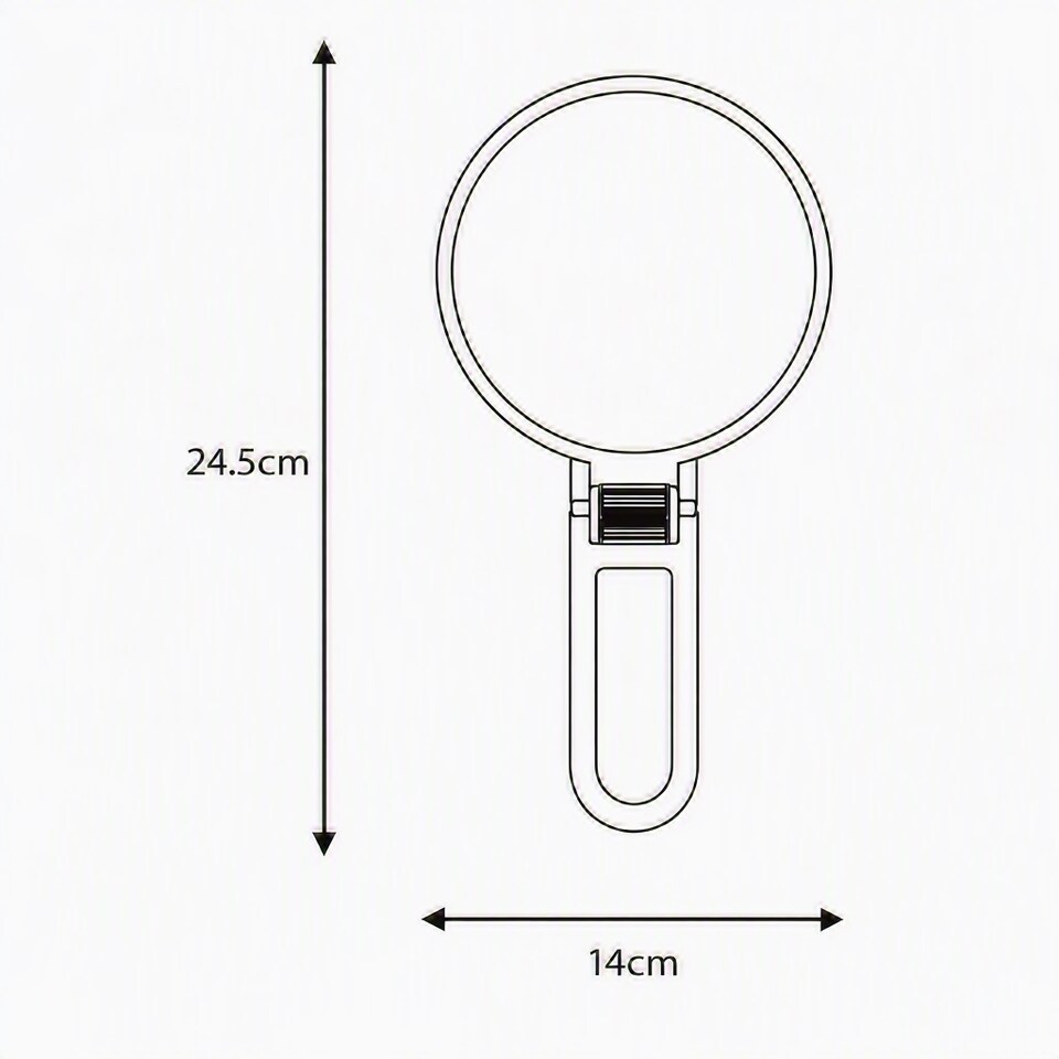 image 1 of Danielle Creations 3 in 1 Handheld Folding Dual Sided x10 Mag Mirror