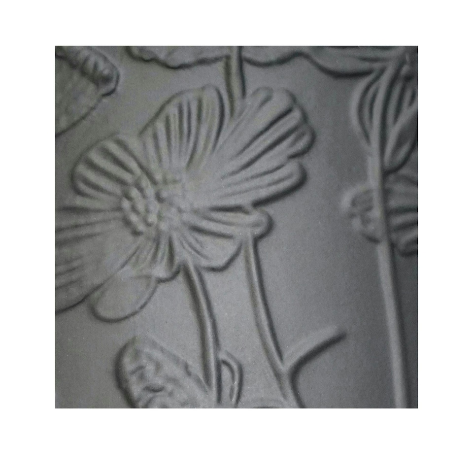 image 1 of Kew Stoneware Meadow Planter - Stoneware - L20.5 x W20.5 x H20.5 cm - Grey | Grey