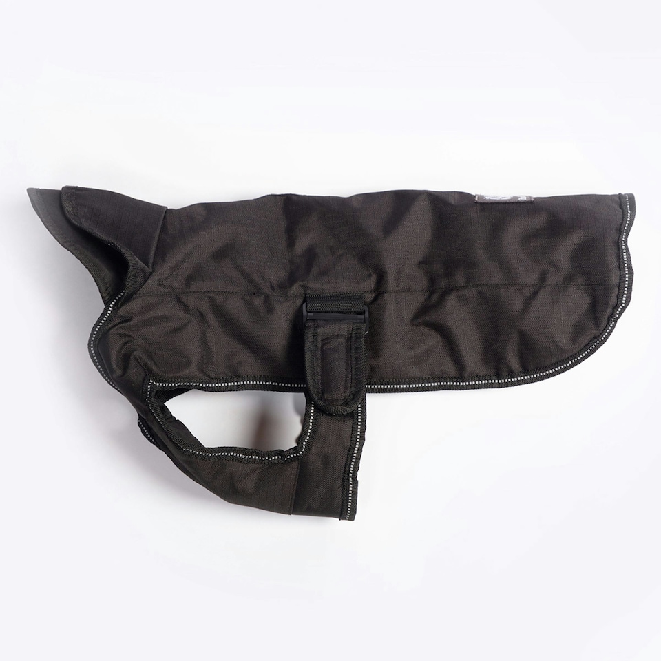 image 1 of Danish Design 2 In 1 Ultimate Black Harness dog Coat 45cm