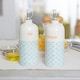 image 4 of Nicola Spring 2 Piece Hand-Printed Oil & Vinegar Pourer Bottles Set - 500ml - Blue